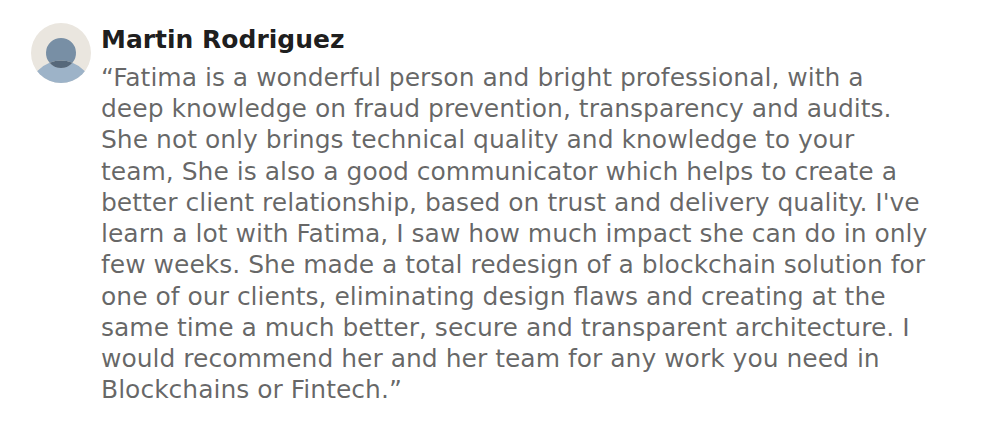 Recommendation from Martin Rodriguez